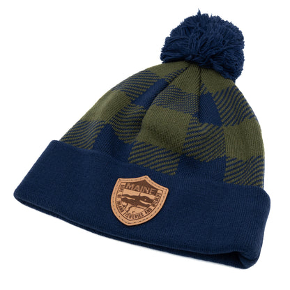 Knit Beanie, Buffalo Plaid