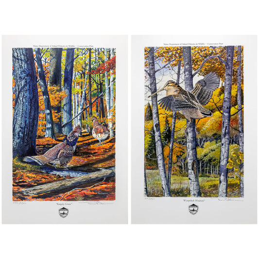 Prints, Wytopitlock Woodcock and Rangeley Grouse